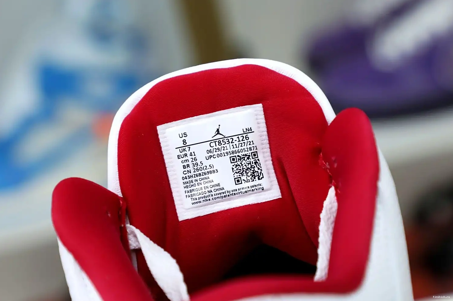 Retro Red(CT8532-126） Cardinal Jordan Air  Kimikick 3 0423